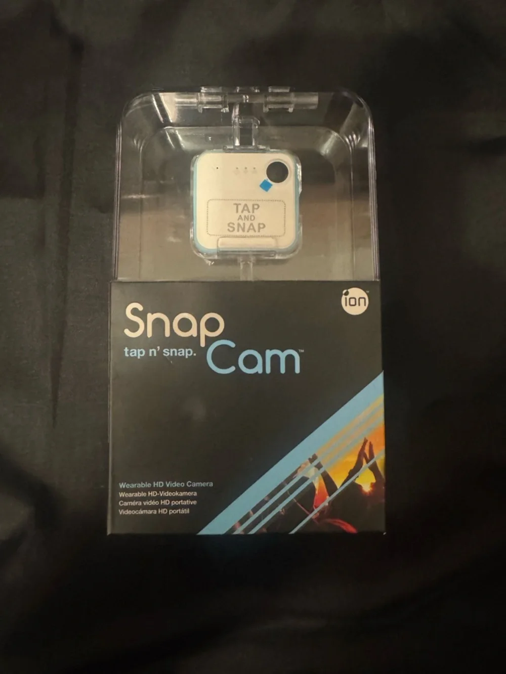 Snap Cam Wearable HD Camera - White with Aqua Accent
